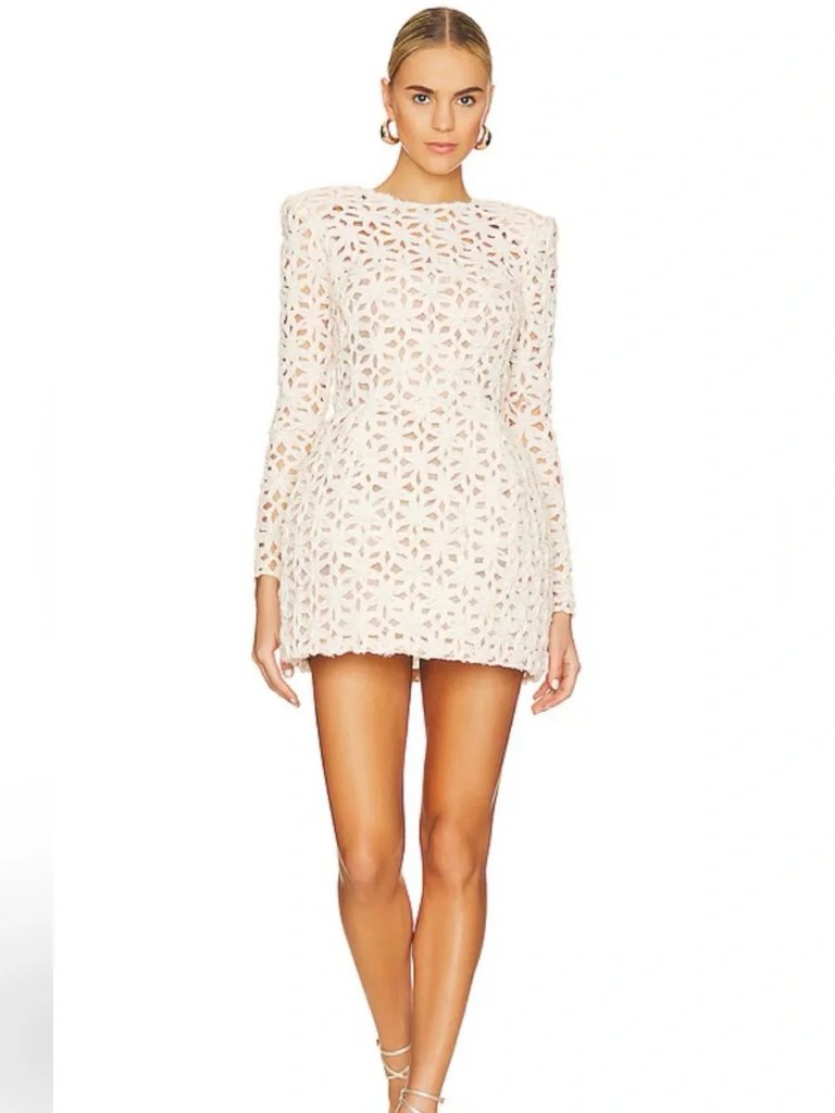 Womens Bronx & Banco Casey Cream Nude (Item- 39) Floral Fit-And-Flare Dress Xs